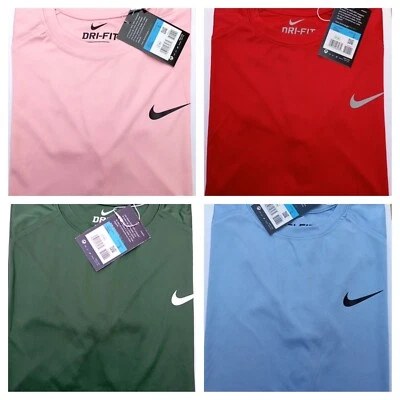Nike Mens Dri-FIT Short Sleeve Gym Fitness Training Activewear Crew Neck - Image 1 of 4