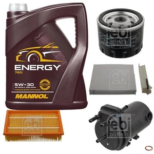 FEBI BILSTEIN Inspektionspaket 5L MANNOL Energy 5W-30 für Nissan Note E11 NE11 - Bild 1 von 6