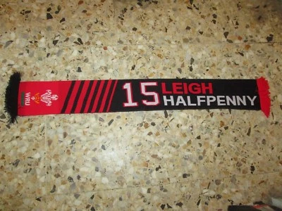 echarpe scarf rugby LEIGH HALFPENNY WALES PAYS DE GALLES RCT TOULON TOULONNAIS - Photo 1/2
