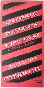 Folleto de concierto de Duane Peters & The Hunns - Imagen 1 de 2