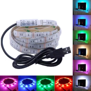 5V USB LED Strip 5050 3528 RGB TV Background Strip 3 17 24 44Key RF Controller - Picture 1 of 13