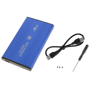 Aluminium 2,5 "Zoll USB 2.0 SATA HDD Festplatte Festplattengehäuse Gehäuse - Afbeelding 1 van 4