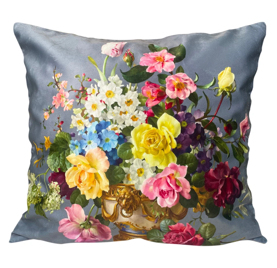 Elegante fronhas decorativas de veludo floral frente e verso flor - Imagem 1 de 1