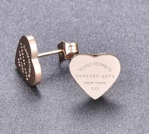 Return To New York Forever Love Herz Ohrringe Ohrstecker Rosé Gold Silber Gold - Bild 1 von 10