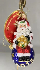 Christopher Radko A YEAR OF CHEER Ornament 2015 1017720 Christmas Santa New - Picture 1 of 12