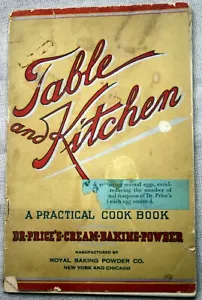 Vintage 1916 Tisch & Küche Dr. Price's Sahne Backpulver Rezepte Hinweise Abendessen - Bild 1 von 5