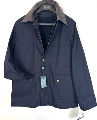 LAUREN Ralph Lauren Big Boy's 14R Navy 3-in-1 Barn Jacket w/Sherpa Vest $225 - Image 1 of 4