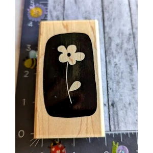 CTMH Flower Blocks S754 Etched Silhouette Rubber Stamp Wood #C49 - Picture 1 of 4
