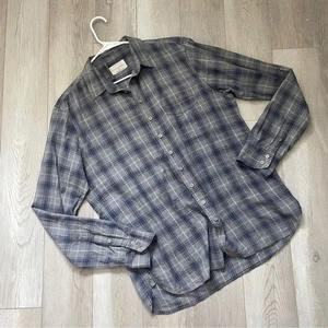 rag & bone Shirt plaid button up long sleeve mens Gray xlarge tailored workwear - Picture 1 of 6