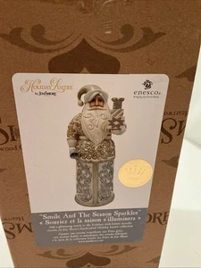 HOLIDAY LUSTRE BY JIM SHORE SANTA WITH BELLS #6006614 CHRISTMAS FIGURINE - Picture 1 of 9