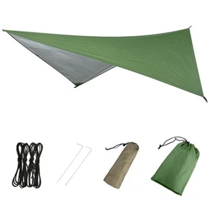 Hammock Camping Tarp Rain Fly, Waterproof Tent Footprint Shelter Canopy Sunsh... - Picture 1 of 6
