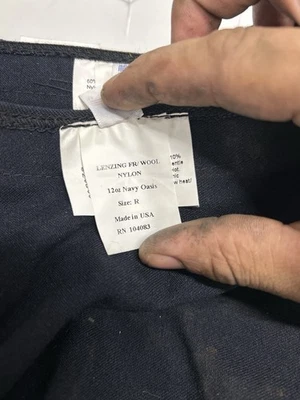 FR Work Shirt Jacket 12oz Navy Oasis Lenzing/Wool/Nylon – Size R S-128 - Image 1 of 4