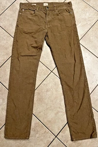 Pantalones J Crew Para Hombre 34x34 770 Marrón Pana Elastizados Pierna Recta Informales - Imagen 1 de 8