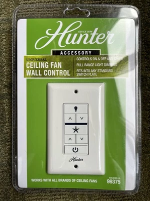 New Hunter Universal Ceiling Fan Wall Control White 99375 - Image 1 of 2