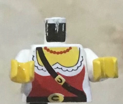 LEGO Clásico Mujer Pirata Torso con Cinturones y Collar Rojo Foto 1 de 1