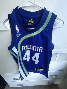 PISTOL PETE MARAVICH YOUTH SMALL REEBOK JERSEY ATLANTA HAWKS NBA - Picture 1 of 3