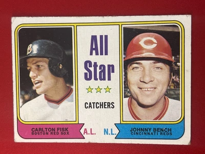 1974 Topps - All Star Catchers Johnny Bench, Carlton Fisk #331 Foto 1 de 4