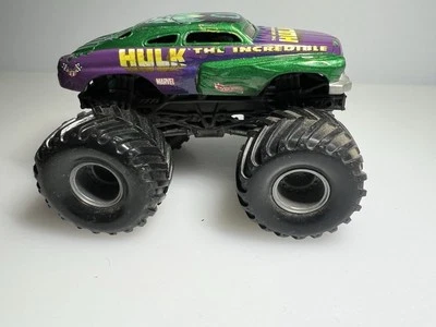 Hot Wheels Monster Jam Truck Incredible Hulk 1:64 2002 Rare Yellow MJ Logo - Image 1 of 4
