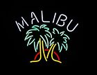 10" Vivid Malibu Rum Palm Tree Neon Sign Light Lamp Beer Bar Wall Decor Room
