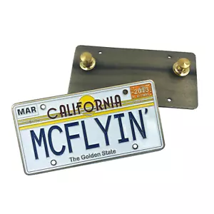 FF-018 MCFLYIN Back to the Future License Plate Medallion Pin with dual pin back - Picture 1 of 1