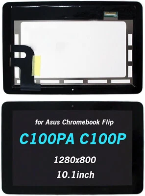 C100PA C100P 1280X800 10.1in Asus Chromebook Flip LCD TouchScreen Assembly+Frame - Image 1 of 4