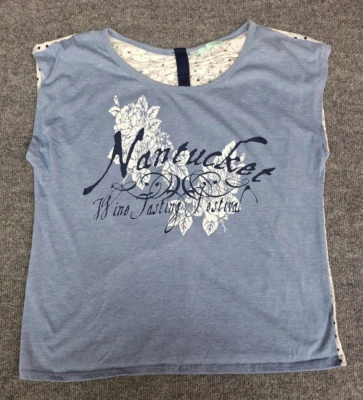 Camisa Top Maurices Mujer Talla XL Sin Mangas Parcial Espalda Abierta Nantucket Azul Foto 1 de 4