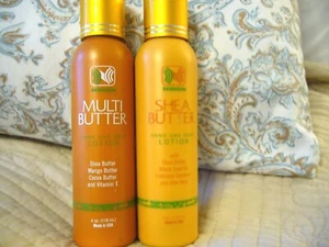 Hand & Body Lotions Moisturizer Shea Butter & Multi Butter Sets 2 - 4 oz Bottles - Picture 1 of 5
