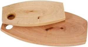 1 x Rustikales Jausenbrett - Brotzeitbrett mit Loch, geölt - 39-44 cm - Bild 1 von 4