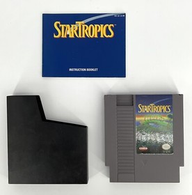 Startropics (Nintendo NES, 2000) Cartridge and Manual