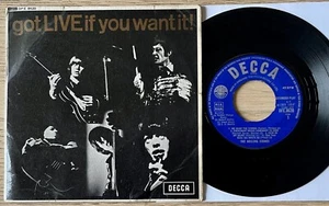 THE ROLLING STONES GOT LIVE IF YOU WANT IT! 7" EP DECCA (1965) VG ENGLAND - Bild 1 von 2