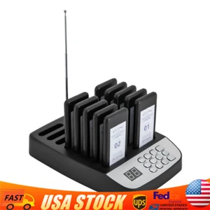 Restaurant Wireless Paging Queuing Calling System, 10 Anrufuntersetzer Pager Gast - Bild 1 von 14