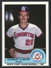 Stu Cliburn 1985 Cramer Edmonton Trappers #19 California Angels  #2