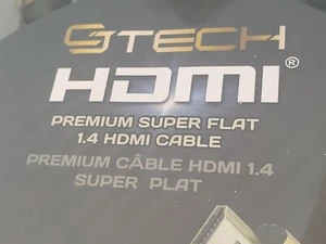 Cavo HDMI 1.4 4K HD 1080 12 piedi premium super piatto CJ tech nuovo con scatola - Foto 1 di 10