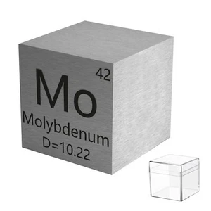 Cubo de metal de molibdeno de 10 mm de densidad 99,95 % para colección de elementos, regalo, hobby - Imagen 1 de 6