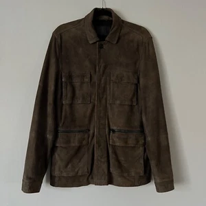 All Saints Civil Leather Jacket Men Medium - Picture 1 of 14