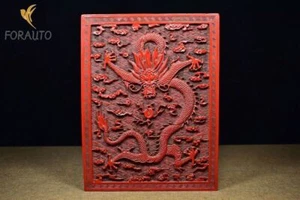 Chinesische Antik Vintage Lackwaren Exquisite Drache Statue Box Sammlung Kunst - Bild 1 von 8