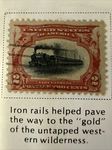 2¢ US Postage Stamp Fast Rail Transportation 1901 Pan-American Exposition VF - Picture 1 of 1