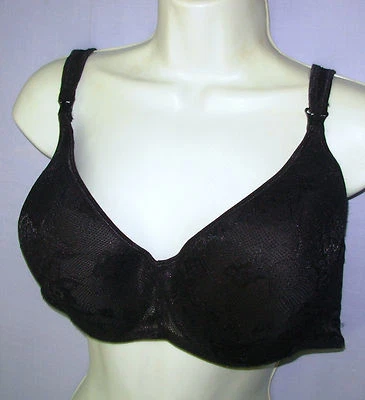 Sujetador de enfermería de maternidad talla 42D Nurture de Lamaze negro encaje más suave nuevo con etiquetas 42 D Foto 1 de 3