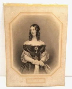 Antikes graviertes Portrait Dame Baronin Helen Dufferin 9x12 Papier - Bild 1 von 17
