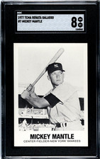 MICKEY MANTLE  1977 TCMA Renata Galasso #7  SGC 8  New York Yankees HOF