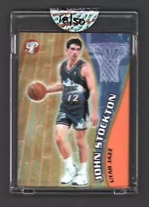 John Stockton Jazz 2001 Topps Pristine # 24 Gold Refractor Encased #18/50 - Picture 1 of 2