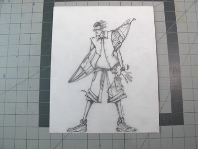 vtg 1990s rap hip hop -  Original album logo art Joe Buck comic art sketch v5 - Image 1 of 4