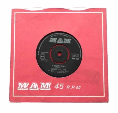 E89, A Woman’s Place, Gilbert O'Sullivan, 7"45rpm Single Excellent Condition - Image 1 of 4