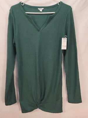Sonoma Tshirt Womens Maternity Size Small Waffle Knit Long Sleeve Wrap Hem - Image 1 of 4