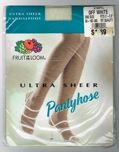 Fruit of the Loom Off White Ultra Sheer Size 95 - 160 lbs 5' - 5'8'' Pantyhose - Picture 1 of 2