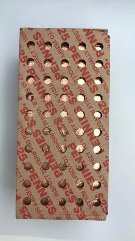 2023-P -STRING & SON ROLLS IN SEALED BOX OF UNCIRCULATED  PENNY BOX 4 FREE ROLLS Cover