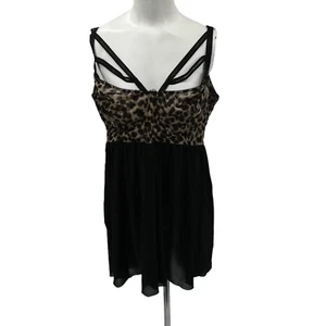 Torrid Leopardenmuster Bügel transparent Nachthemd Negligee Größe 2 Dessous Träger - Bild 1 von 16