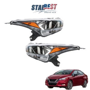 Fit For 2020-2021 Nissan Versa Halogen Projector Headlights Headlamps LH & RH - Bild 1 von 14