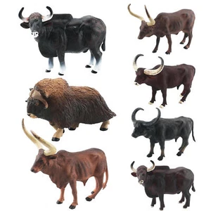 Cattle Figure Toy Simulation Animal Model Plastic Realistic Bull Model Gift - Picture 1 of 19