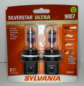 9007 Sylvania Silverstar Ultra Headlight Bulbs Twin Pack, NEW - Picture 1 of 2